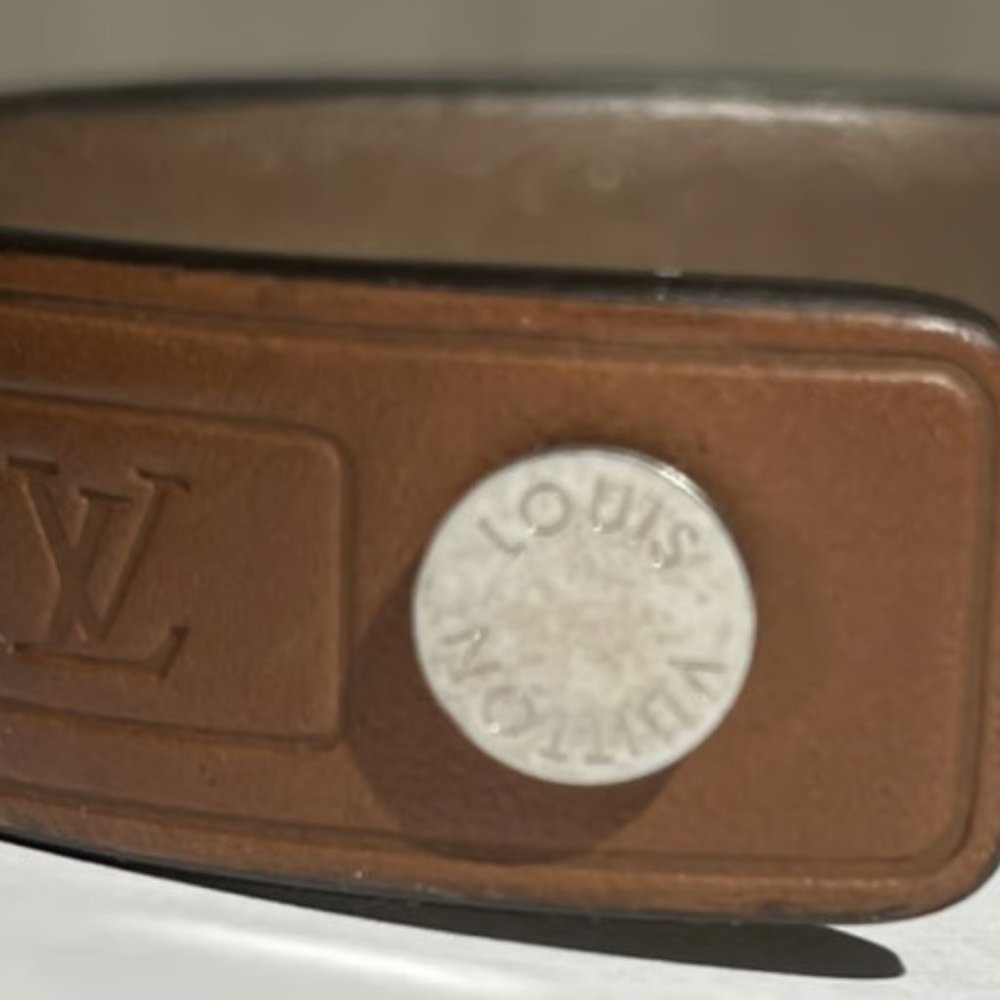 Louis Vuitton Open Cuff Leather Bracelet